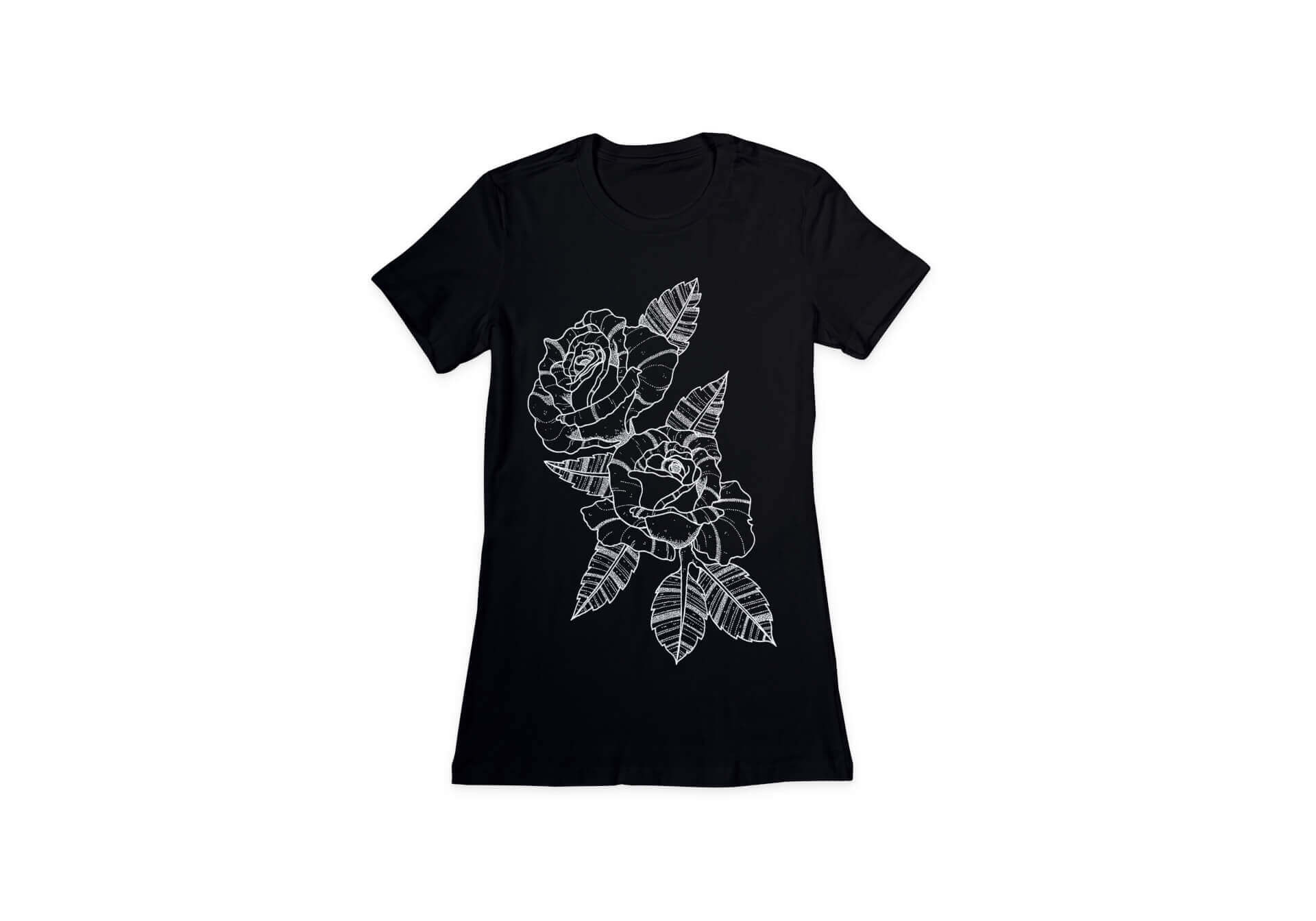 Siyah Gül - T-Shirt Femme - Noir | Kumo