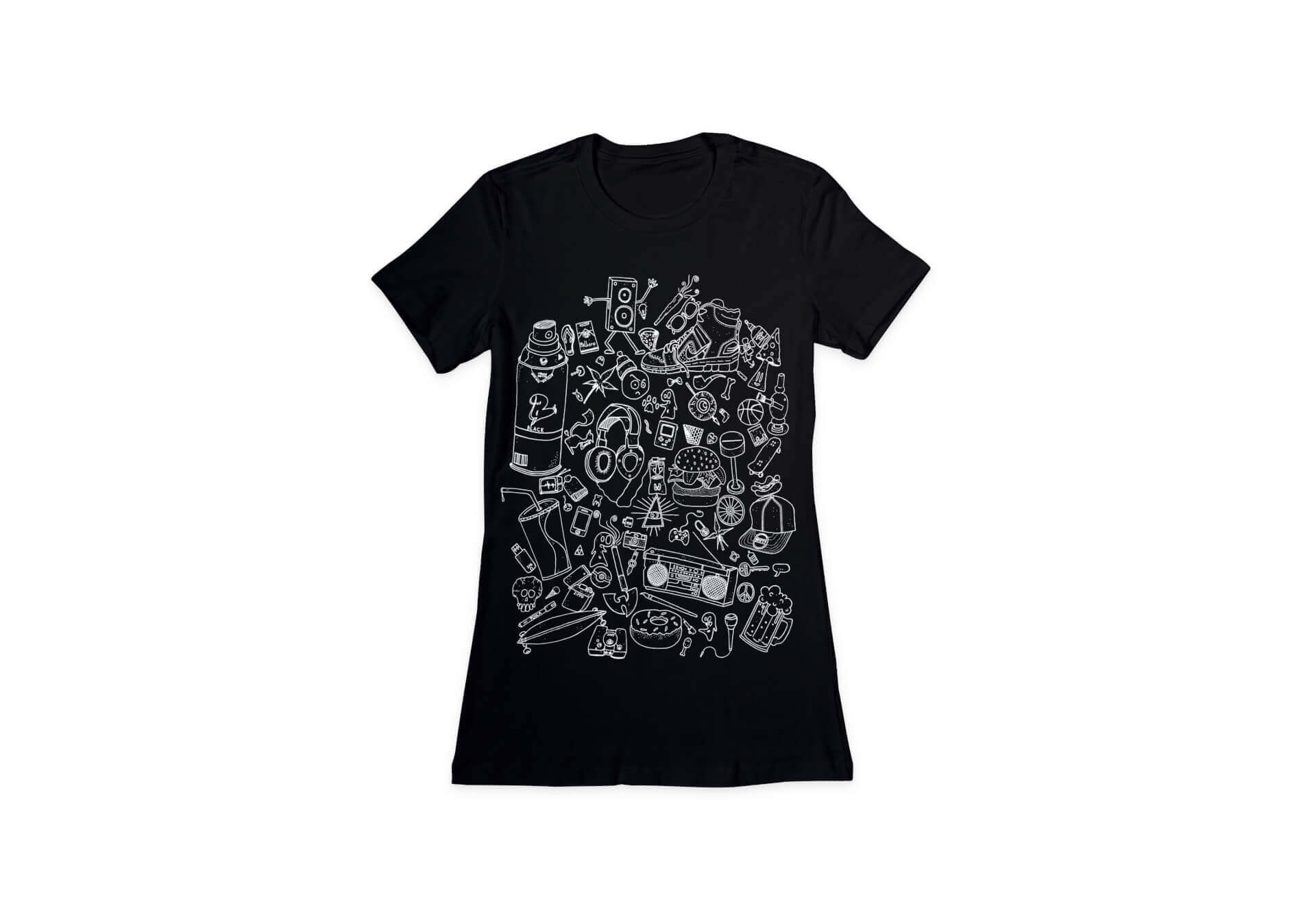 Quotidien - T-Shirt Femme - Noir | Kumo
