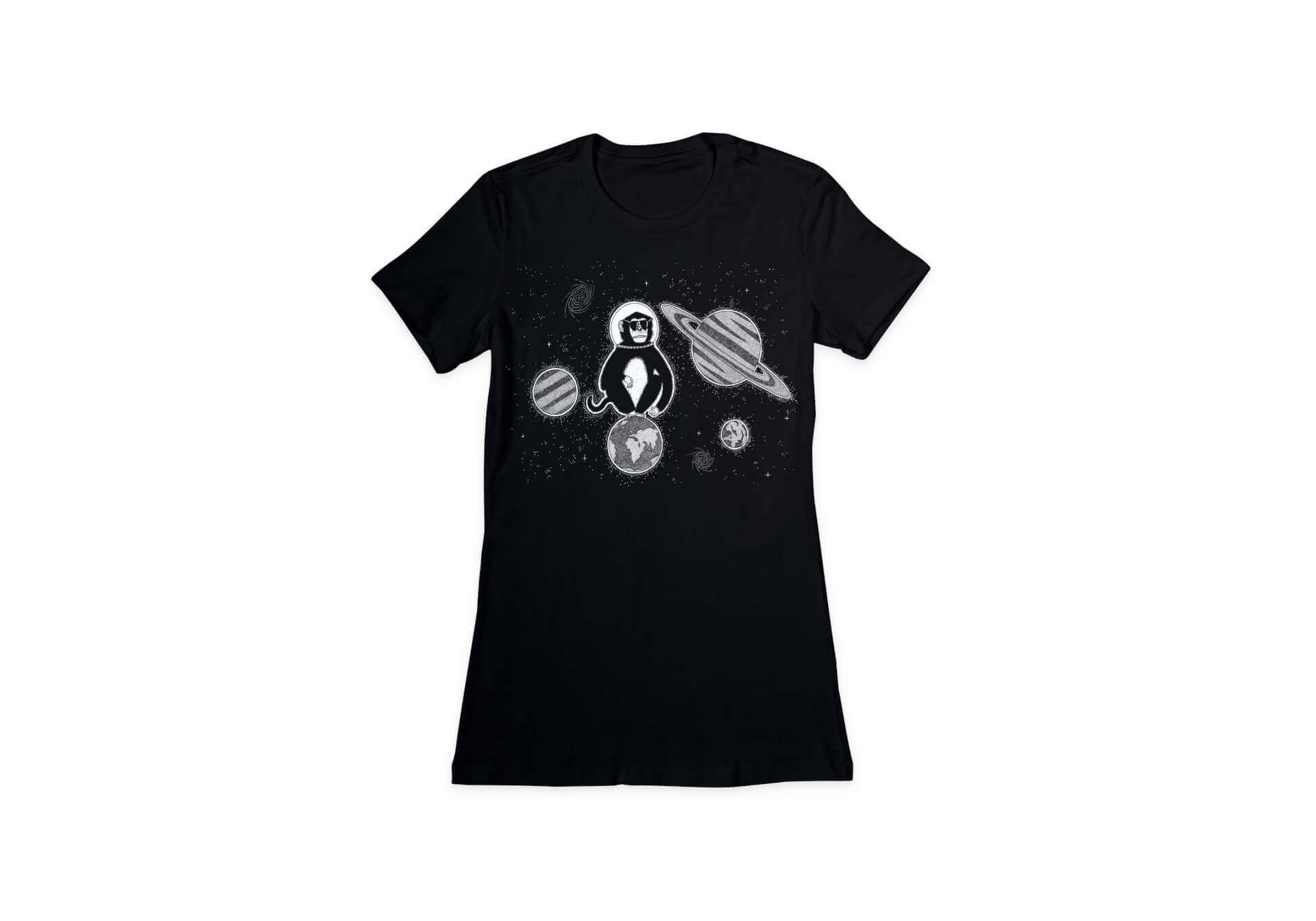 L'Odyssée du Singe - T-Shirt Femme - Noir | Kumo