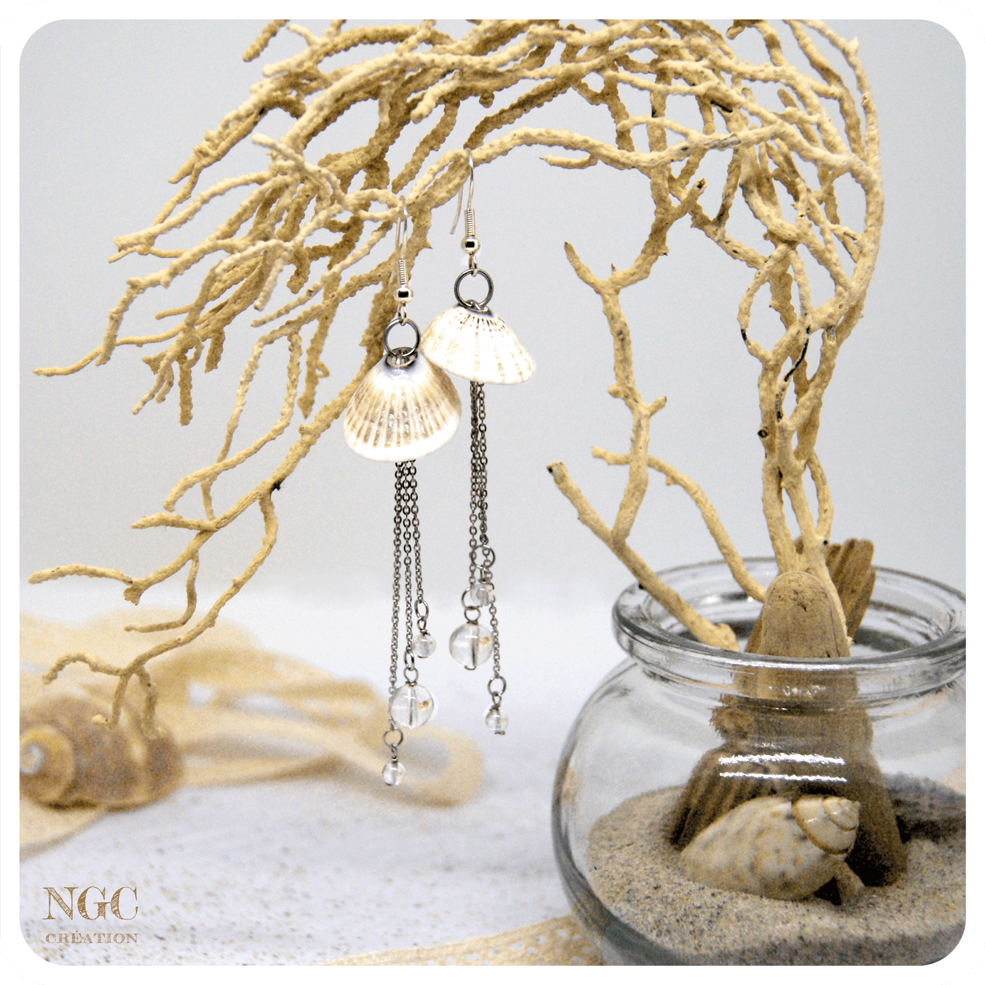 Glanage à Zipolite, Boucles d'oreilles A | Ngc Création