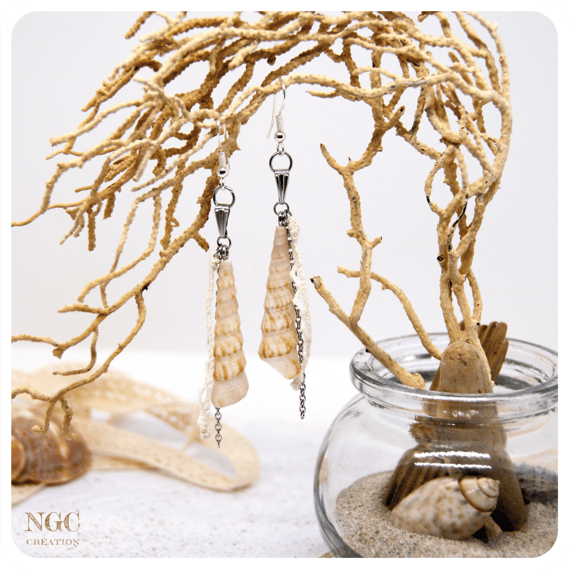 Glanage à Zipolite, Boucles d'oreilles C | Ngc Création