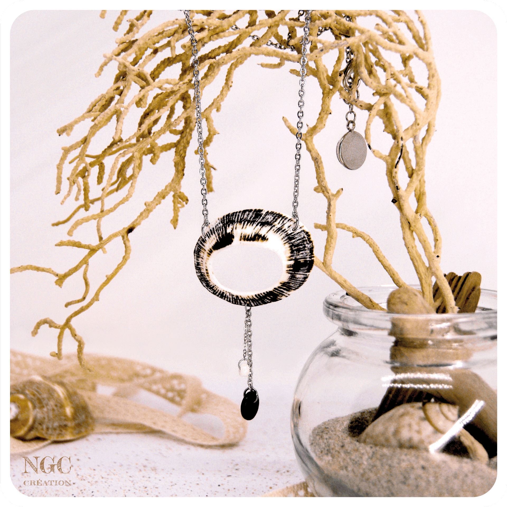 Glanage à Zipolite, Collier C | Ngc Création