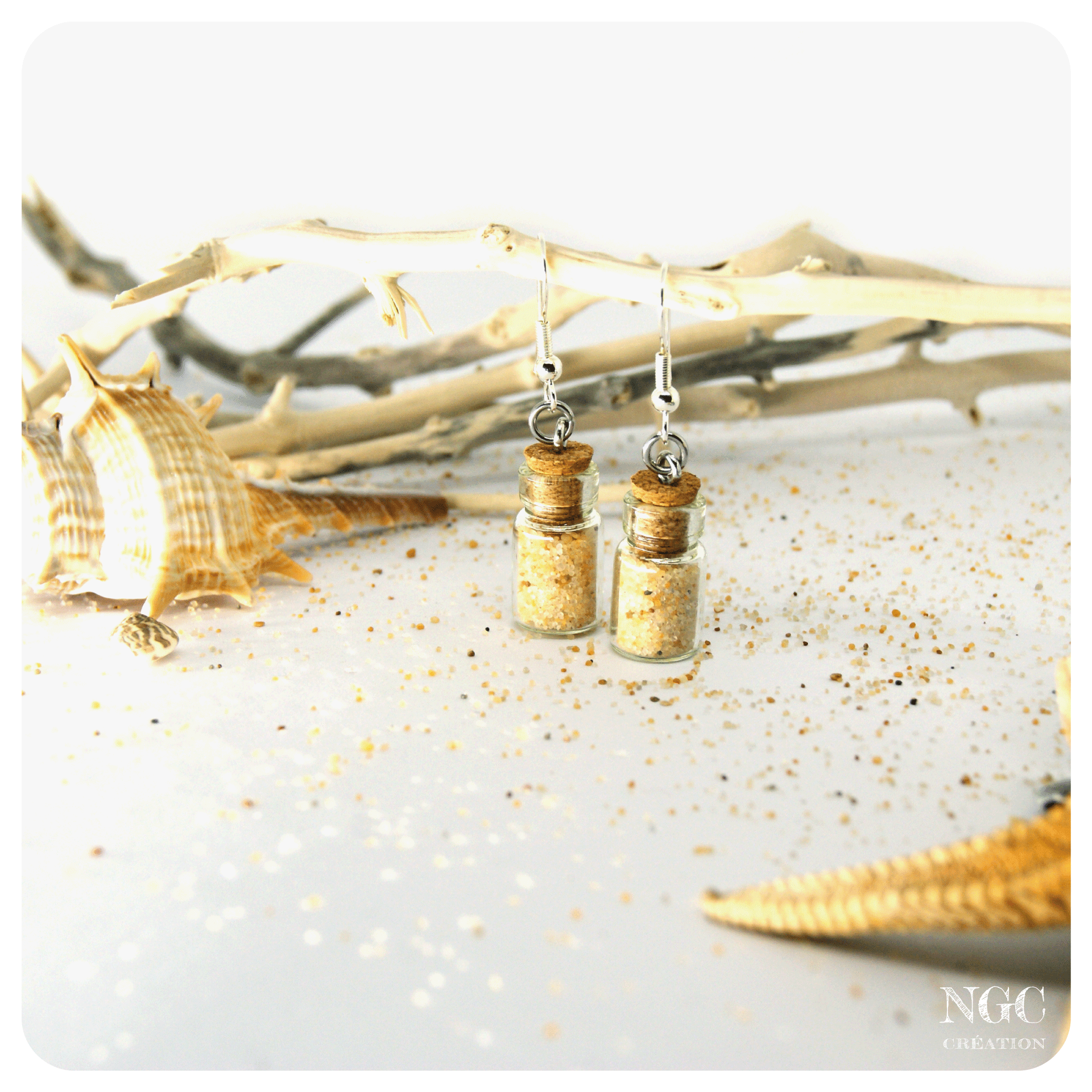 Les p'tites bouteilles de sable miel, taille 1 | Ngc Création