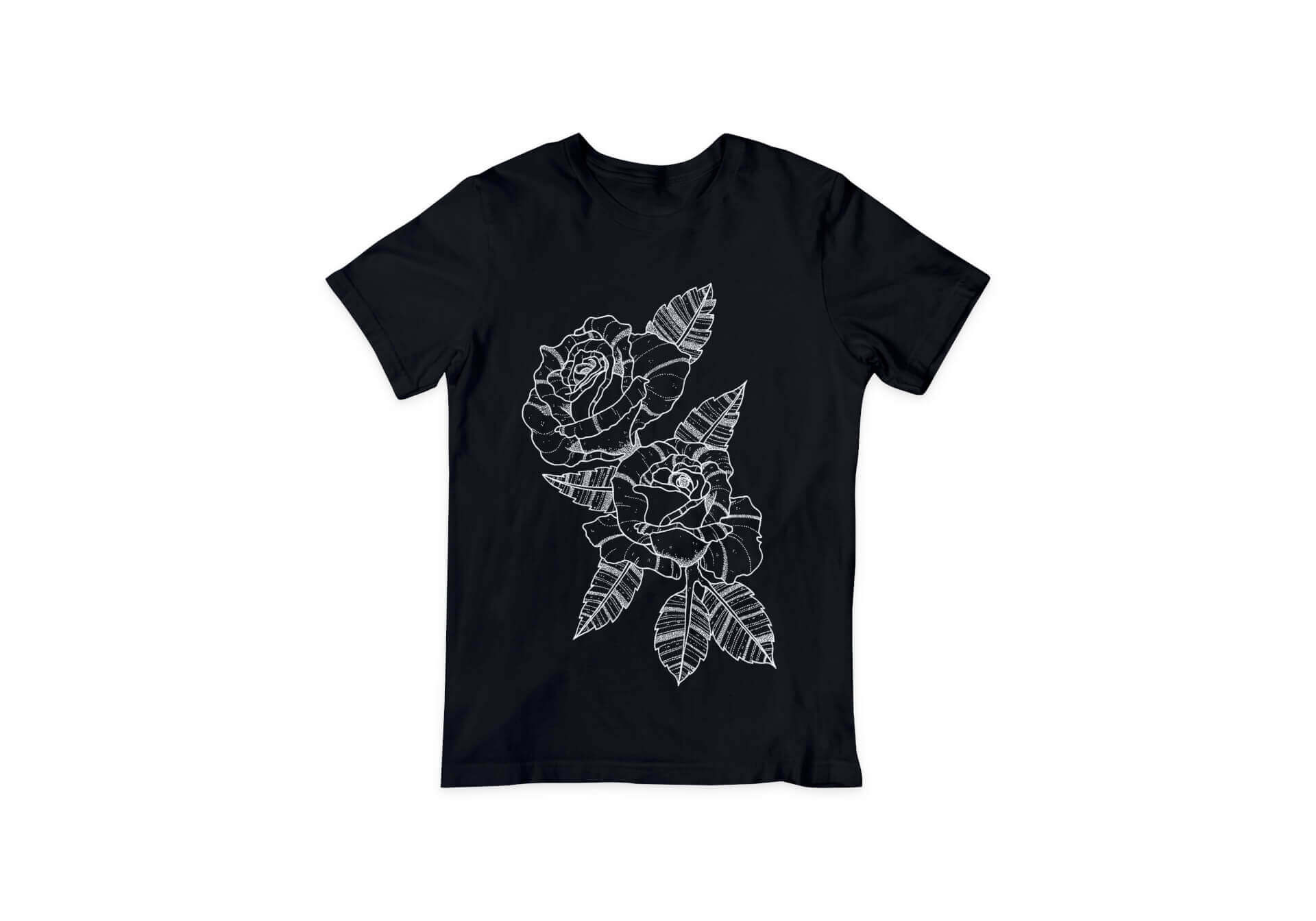 Siyah Gül - T-Shirt Homme - Noir | Kumo
