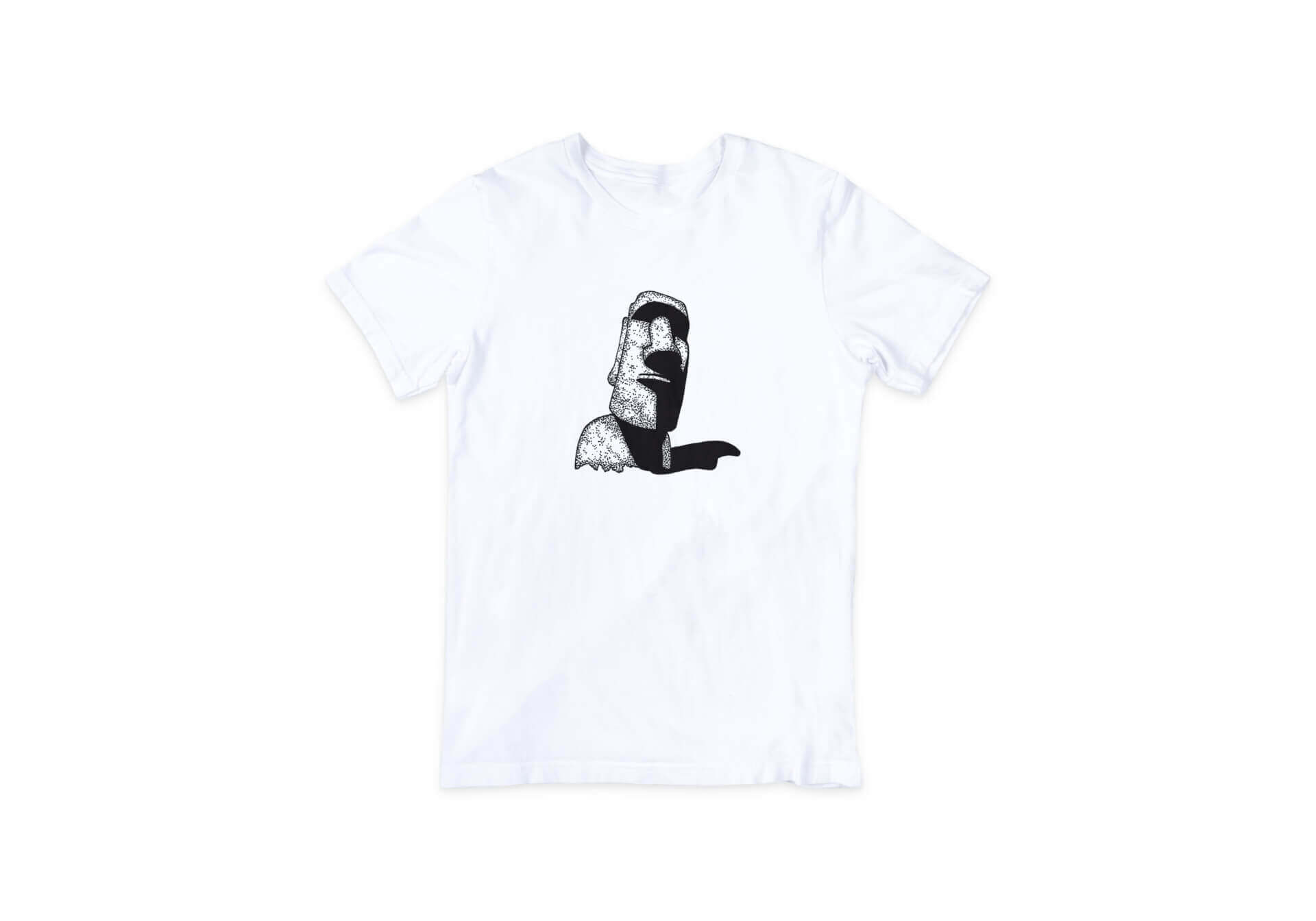 Le Moaï - T-Shirt Homme - Blanc | Kumo