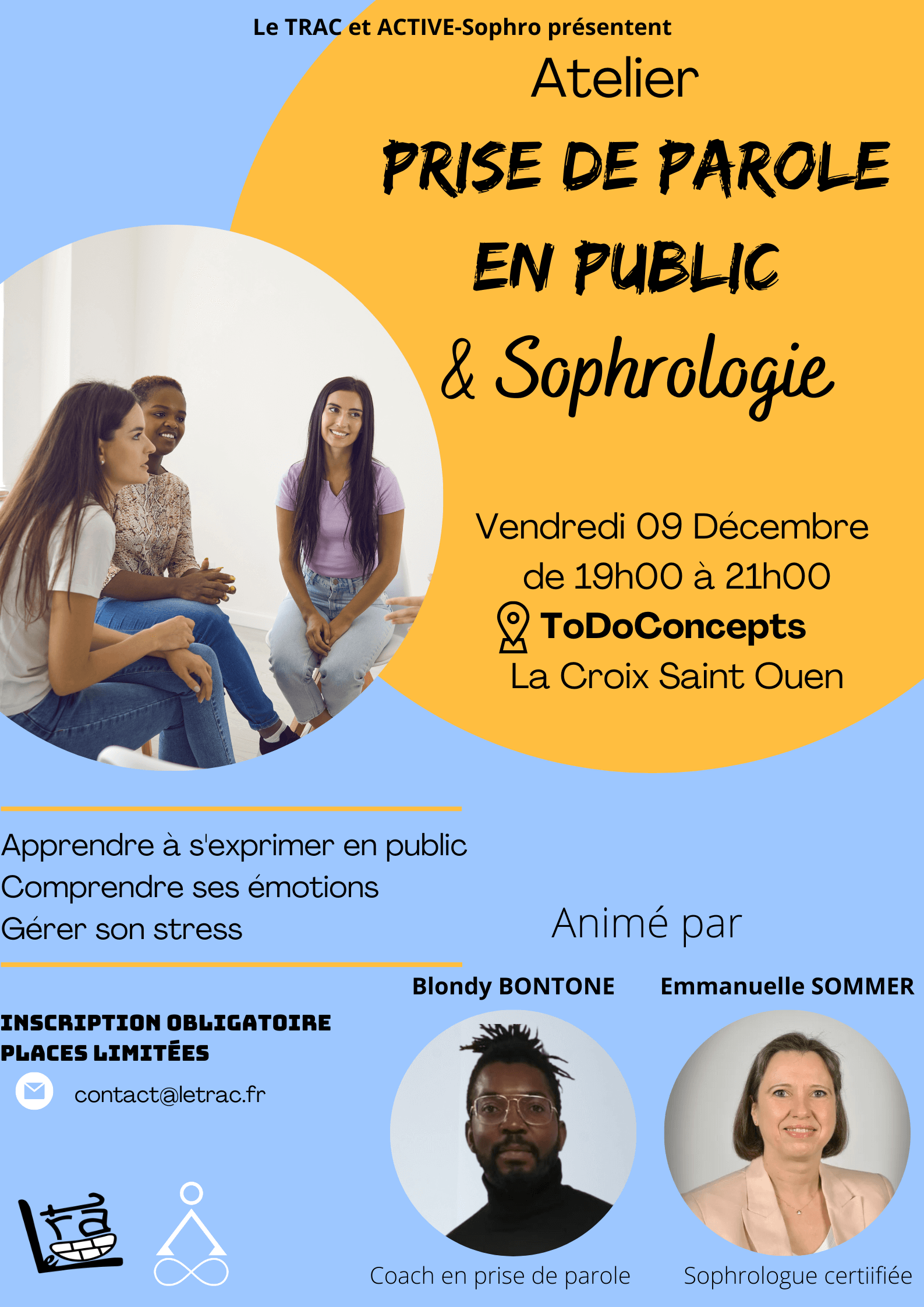 Atelier Prise de Parole en Public & Sophrologie | Le Trac