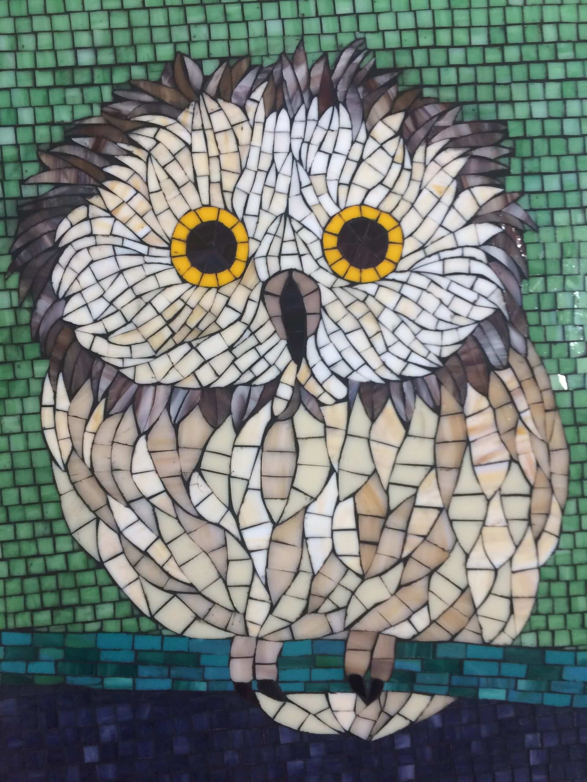 Hibou sur branche | Isabelle Mosaic