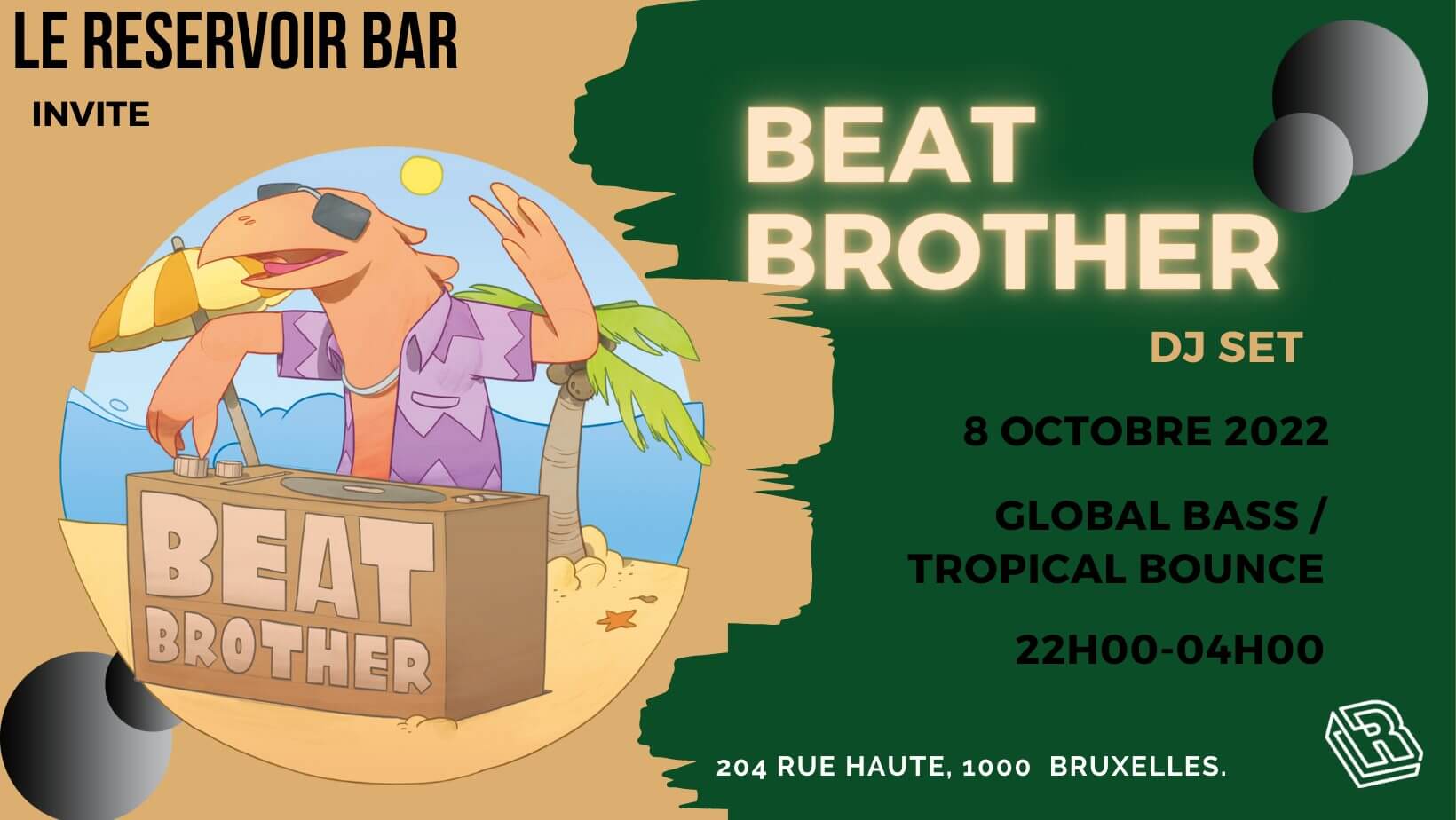 Le Reservoir bar invite Beat Brother | Le Reservoir Bar