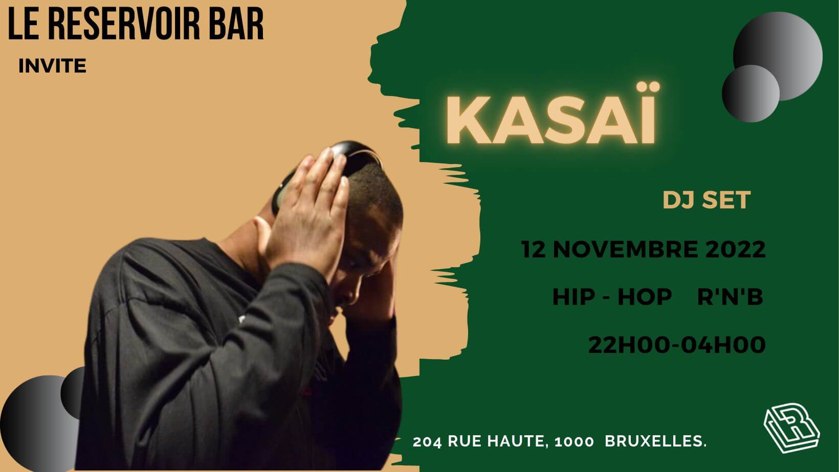 Le Reservoir bar invite Kasaï | Le Reservoir Bar