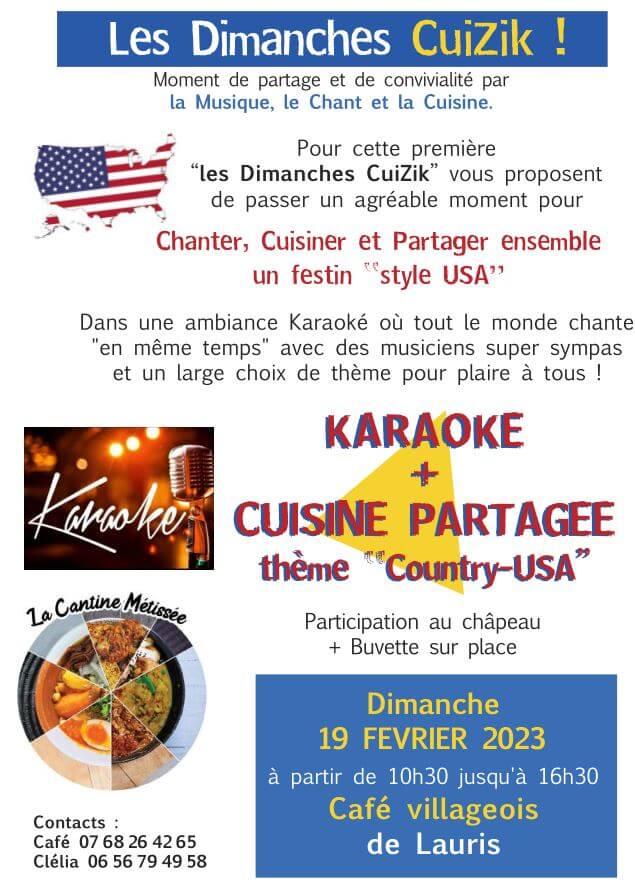 CUIZIK : les dimanche cuisine et karaoké ! | Au Maquis