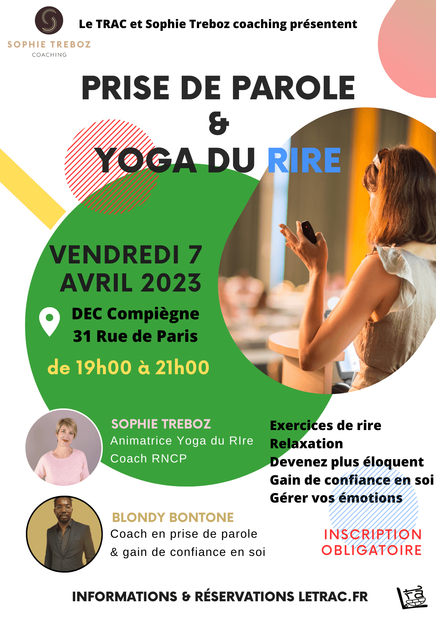 Atelier Prise de parole en public et yoga du rire | Le Trac