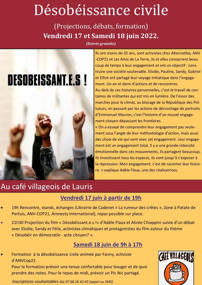 Projection Désobeissant.e.s ! | Au Maquis