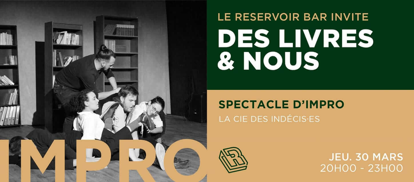 "Des Livres & Nous" - Spectacle d'impro au "Reservoir Bar" | Le Reservoir Bar