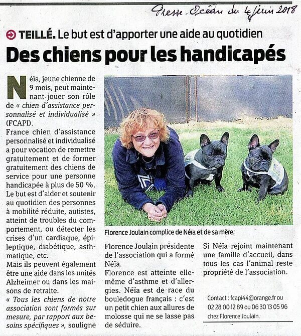 Des chiens pour les handicapés | FCAPI - France Chiens d'Assitance Personnalisé et indidualisé