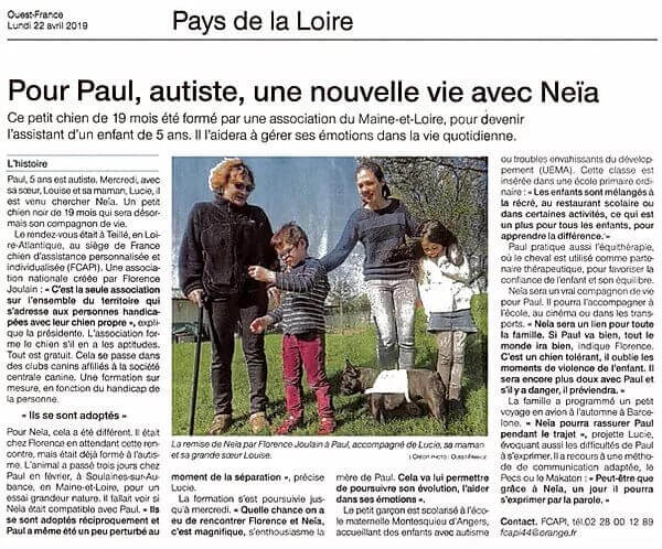 Pour Paul, autiste, une nouvelle vie avec Néïa | FCAPI - France Chiens d'Assitance Personnalisé et indidualisé