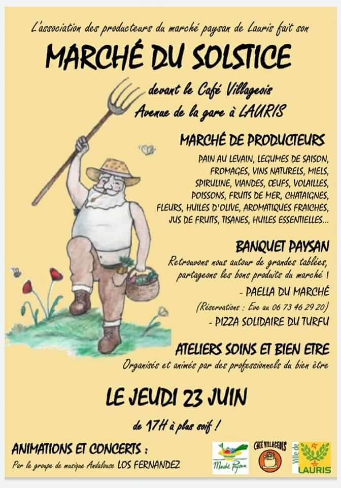 Fete du solstice du Marché Paysan de Lauris | Au Maquis