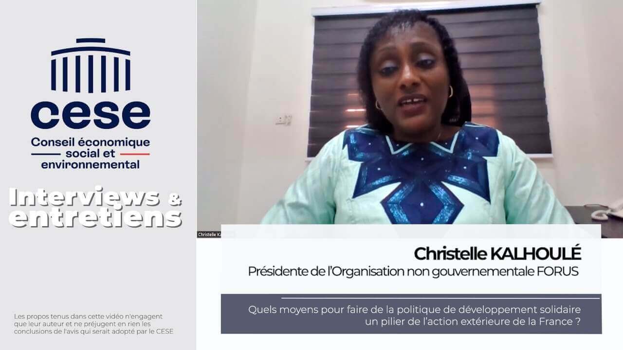 Christelle KALHOULÉ (FORUS) - Le développement solidaire - CESE