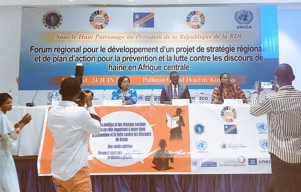 Forum régional pour le développement d'un projet de stratégie régionale et du plan d'action pour la prévention et lutte contre les discours de haine en Afrique Centrale | REPONGAC - Réseau des Plate-formes des ONG de l'Afrique Centrale