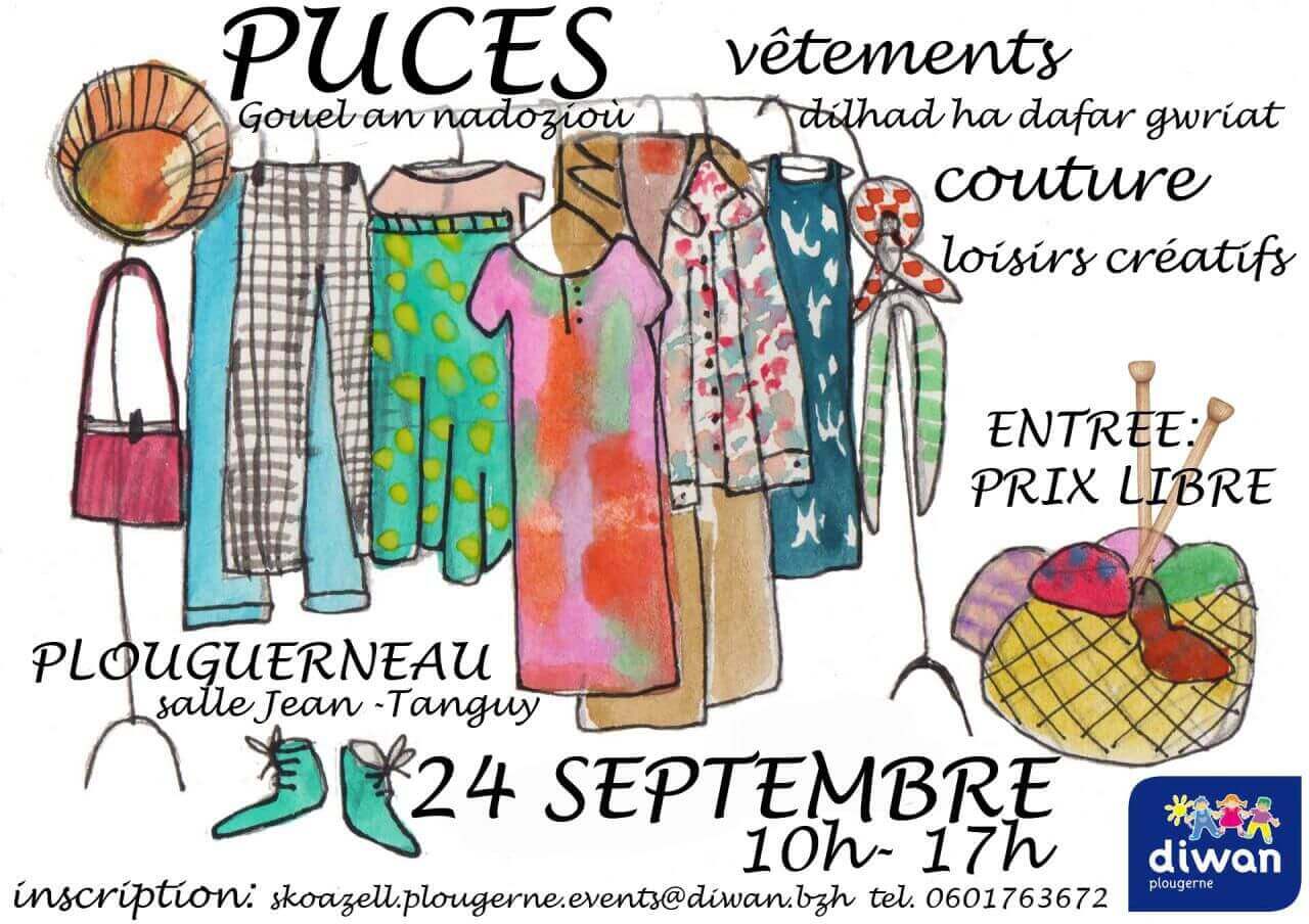 Puces de vêtements, matériel de couture et loisirs créatifs | Skoazell Diwan Plougerne