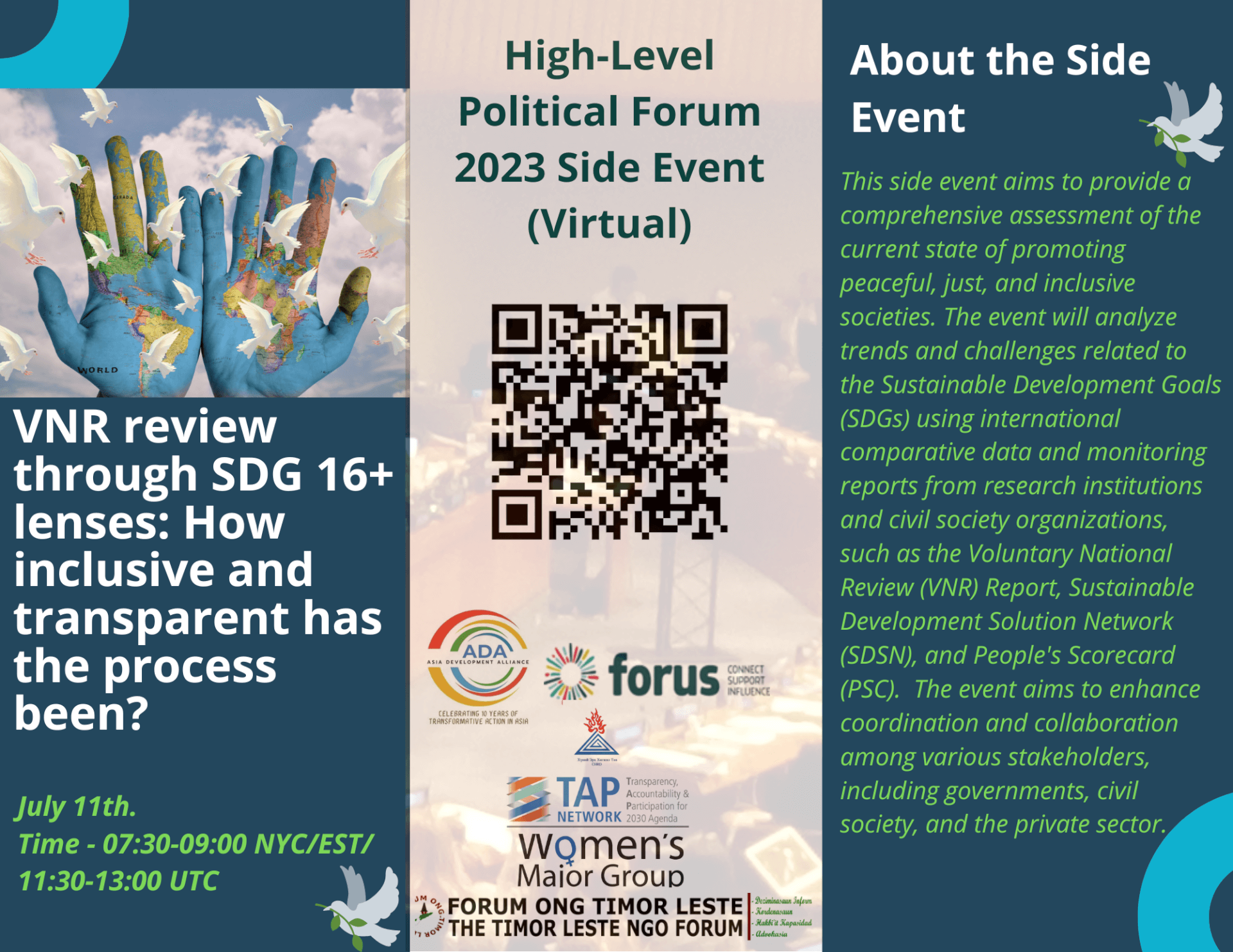 VNR review through SDGs 16 Plus lenses: How inclusive and transparent the process has been? | Forus