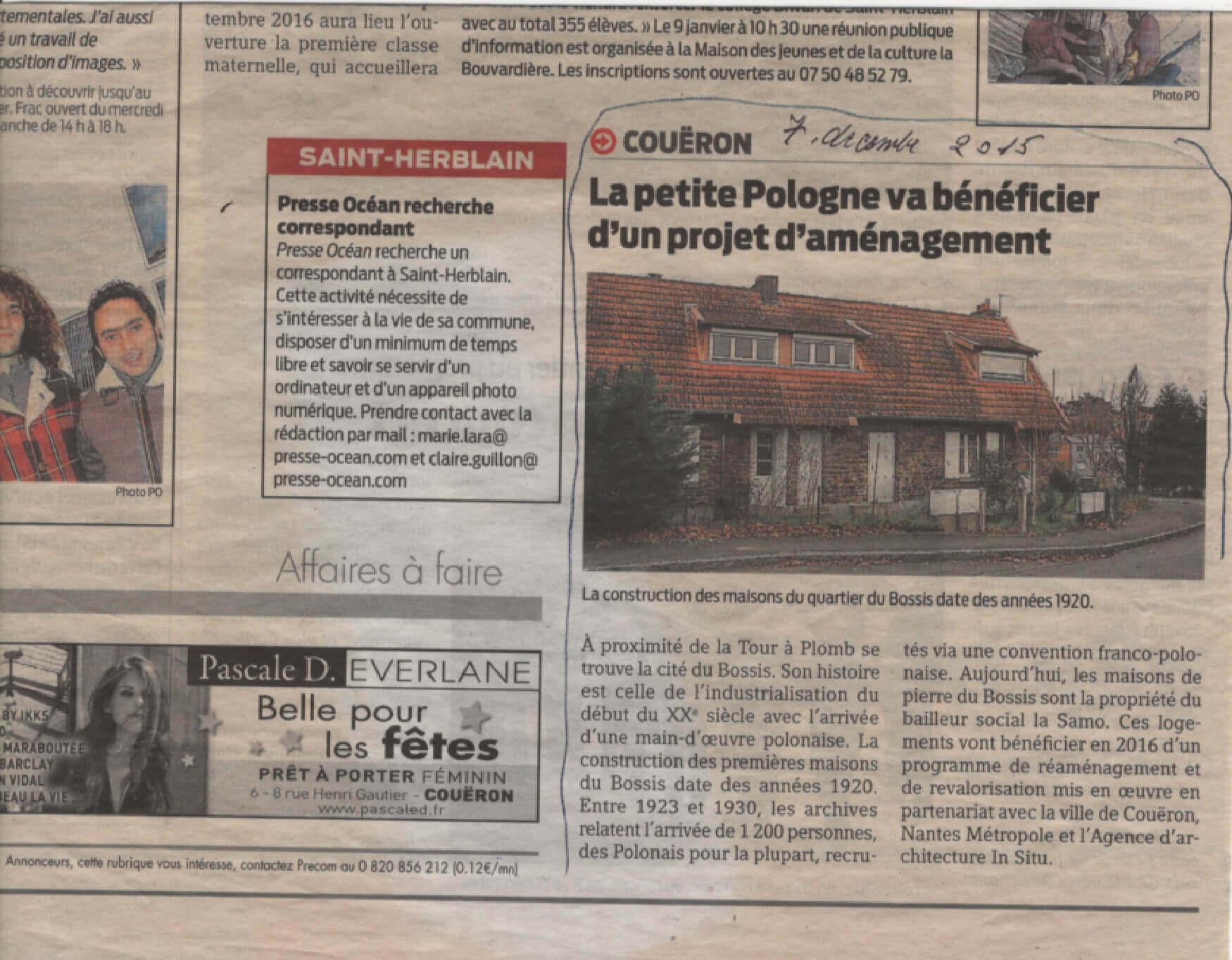 La petite Pologne va bénéficier d'un réaménagement | CZESC Nantes-Pologne