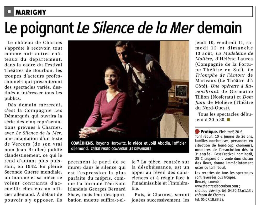 La Montagne - 6 août 2023 | Théâtres de Bourbon