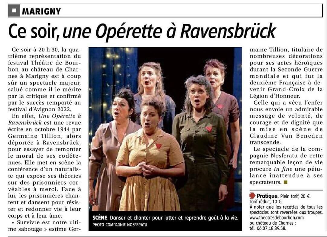 La Montagne - 12 août 2023 | Théâtres de Bourbon