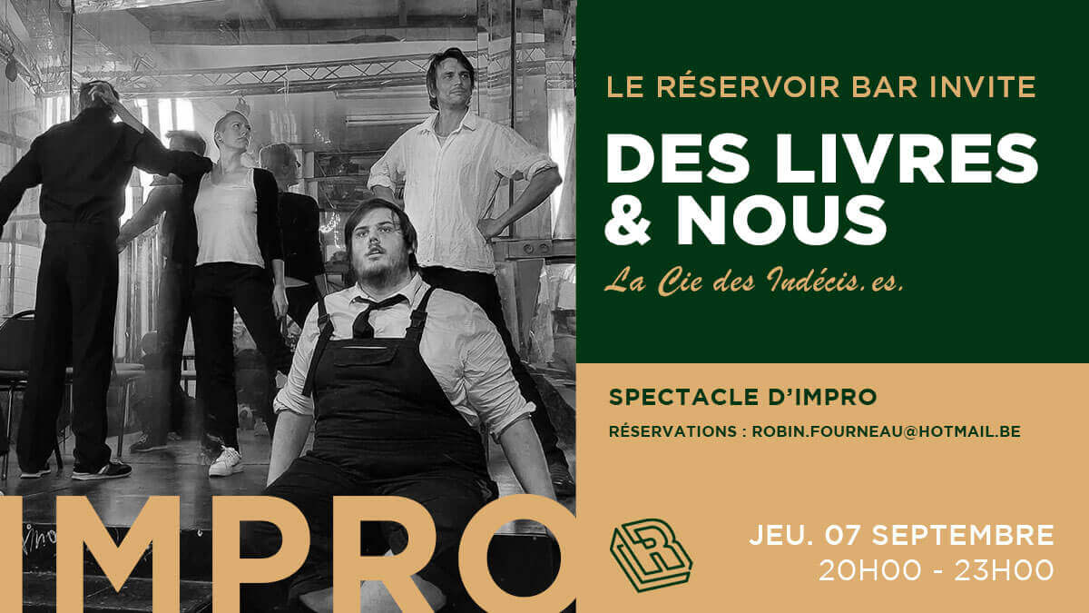 Le Réservoir bar invite le spectacle d'impro "Des Livres & Nous" | Le Reservoir Bar