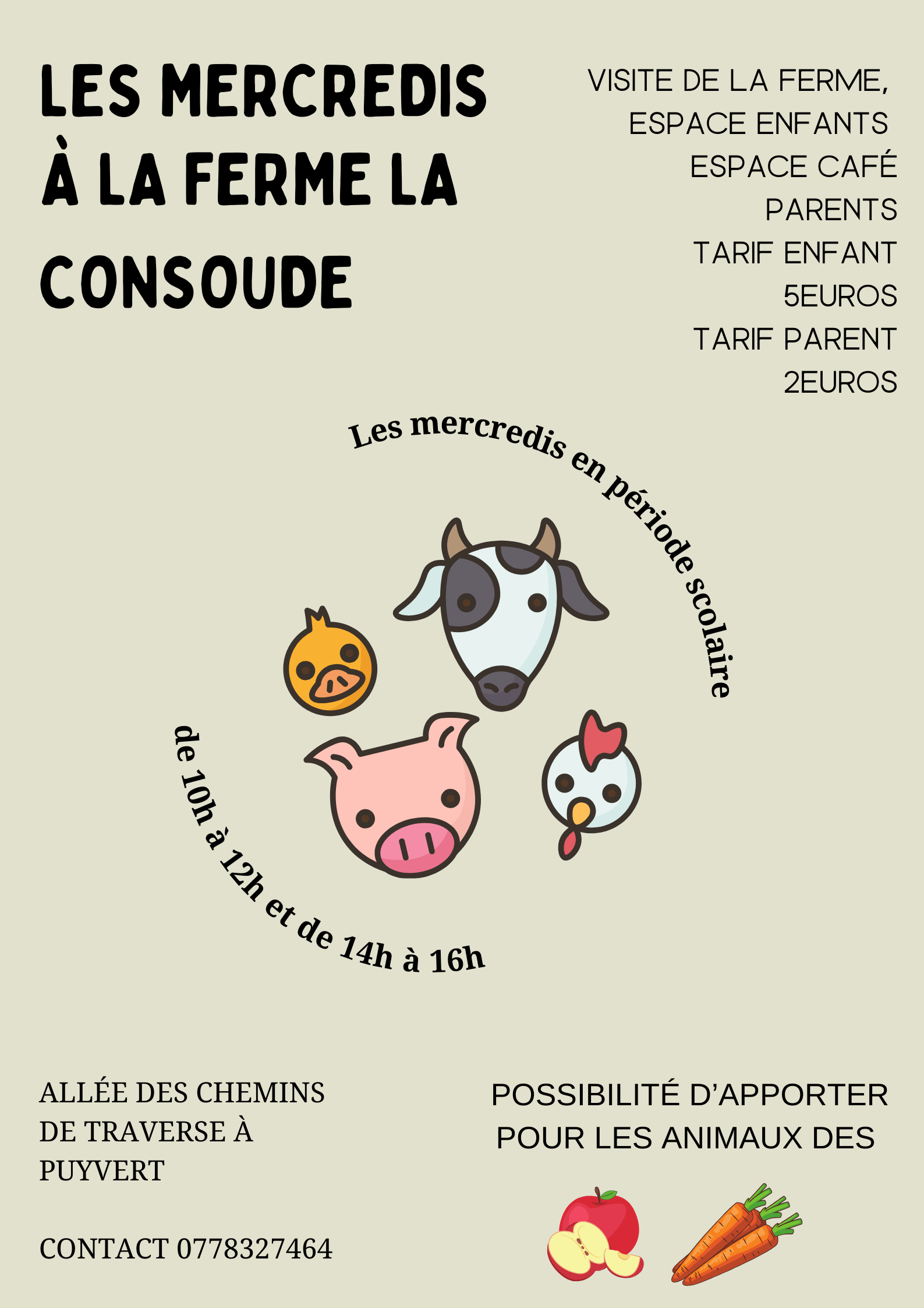 Les mercredis à La Consoude | La Ferme thérapeutique La Consoude