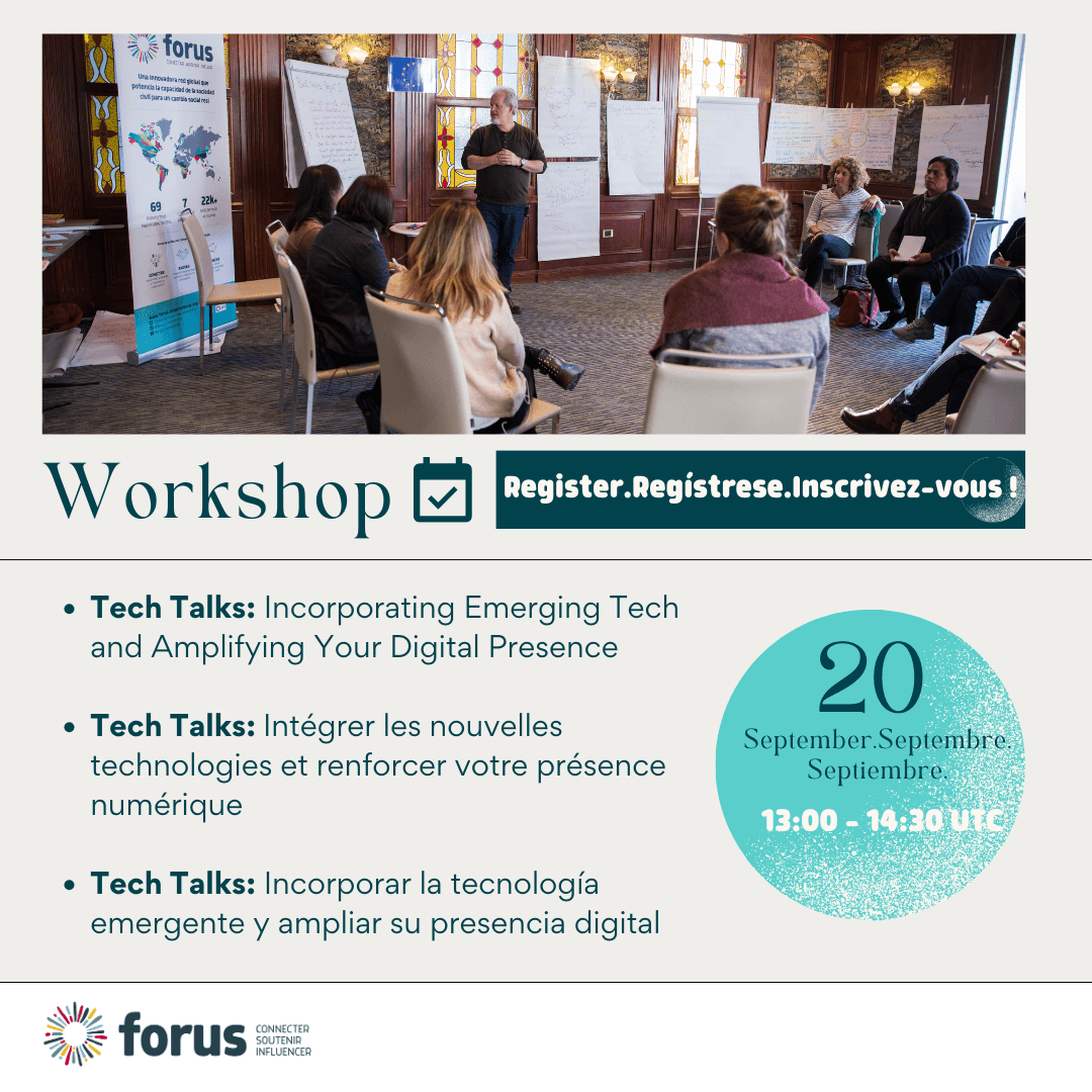 Meeting of the ComsForUs Working Group - Tech Talks: Incorporating Emerging Tech and Amplifying Your Digital Presence | Forus