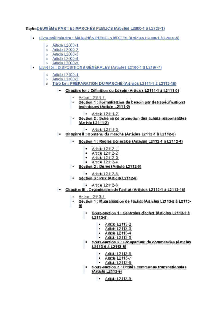 PARTIE LEGISLATIVE | APASP - Association Pour l'Achat dans les Services Publics