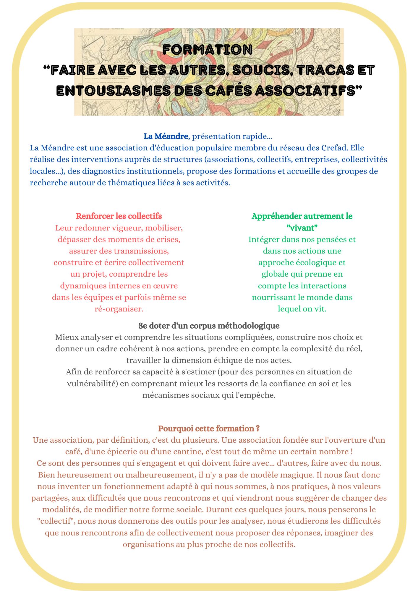 Formation ouverte sur les café assos | Au Maquis