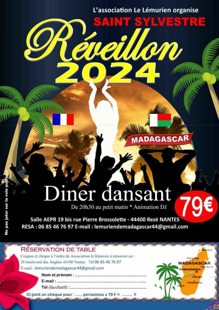 Réveillon Solidarité de la ST Sylvestre | Le Lémurien - Maison de Madagascar