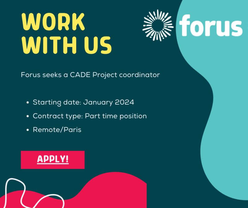 Forus seeks a CADE Project coordinator | Forus
