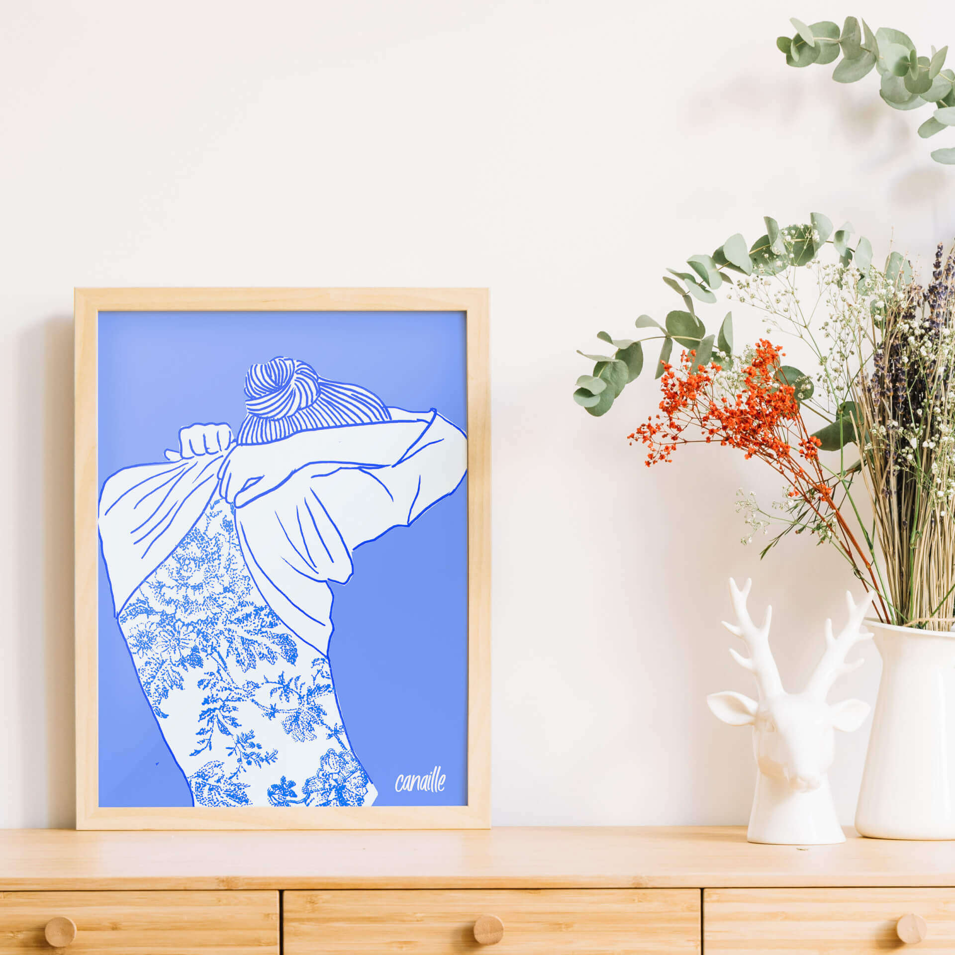Affiche A3 - Tattoo bleu | Canaille Illustration