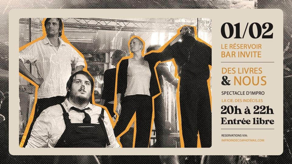 Le Réservoir bar invite Des Livres & Nous, spectacle d'impro | Le Reservoir Bar