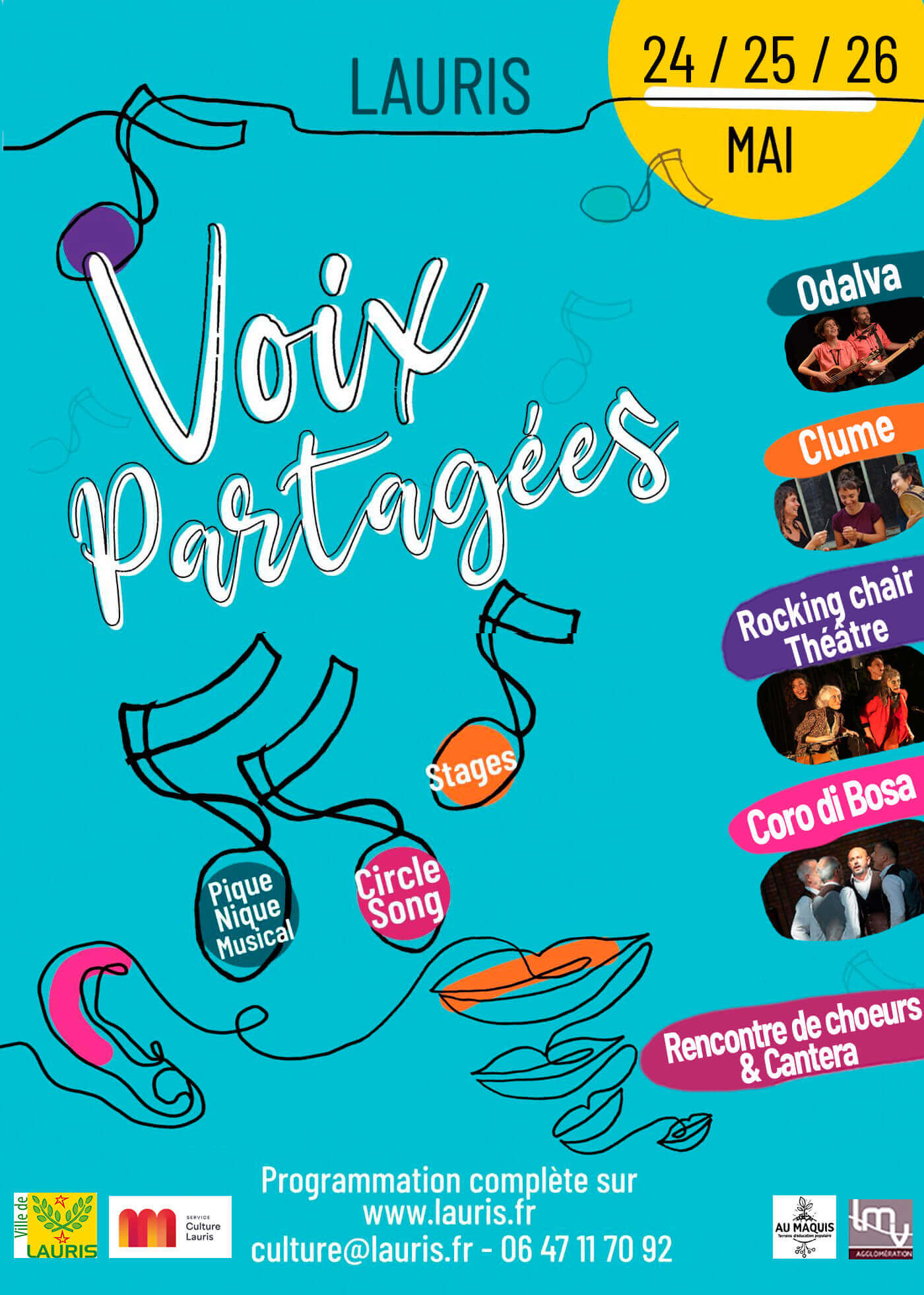 Soirée du festival Voix partagées de Lauris Repas de soutien, Concert avec Les Ongles Noirs et Cantera | Au Maquis