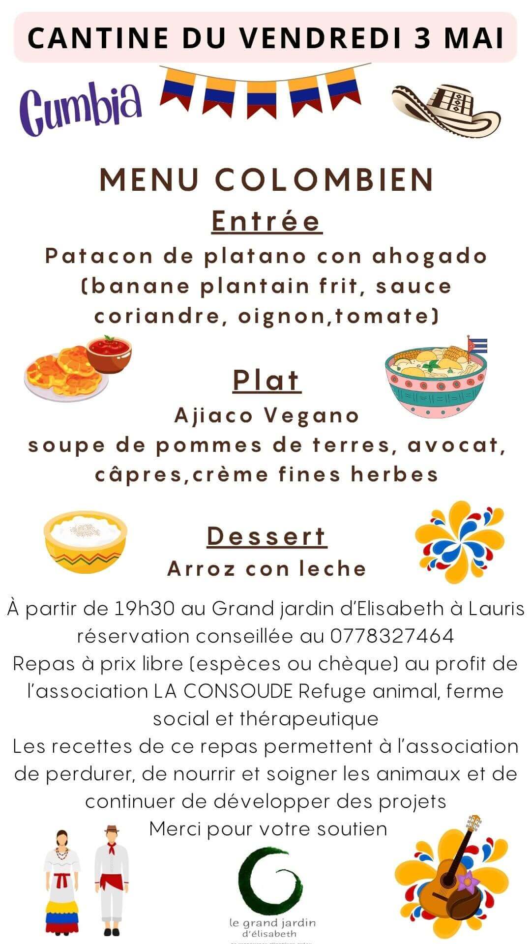 Cantine du vendredi 3 mai | La Ferme thérapeutique La Consoude