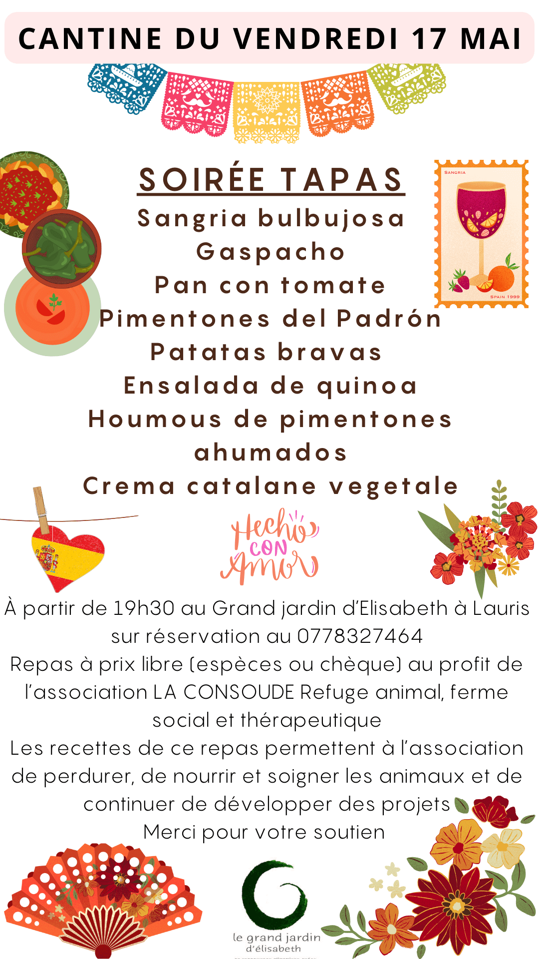 Cantine du vendredi 17 mai | La Ferme thérapeutique La Consoude