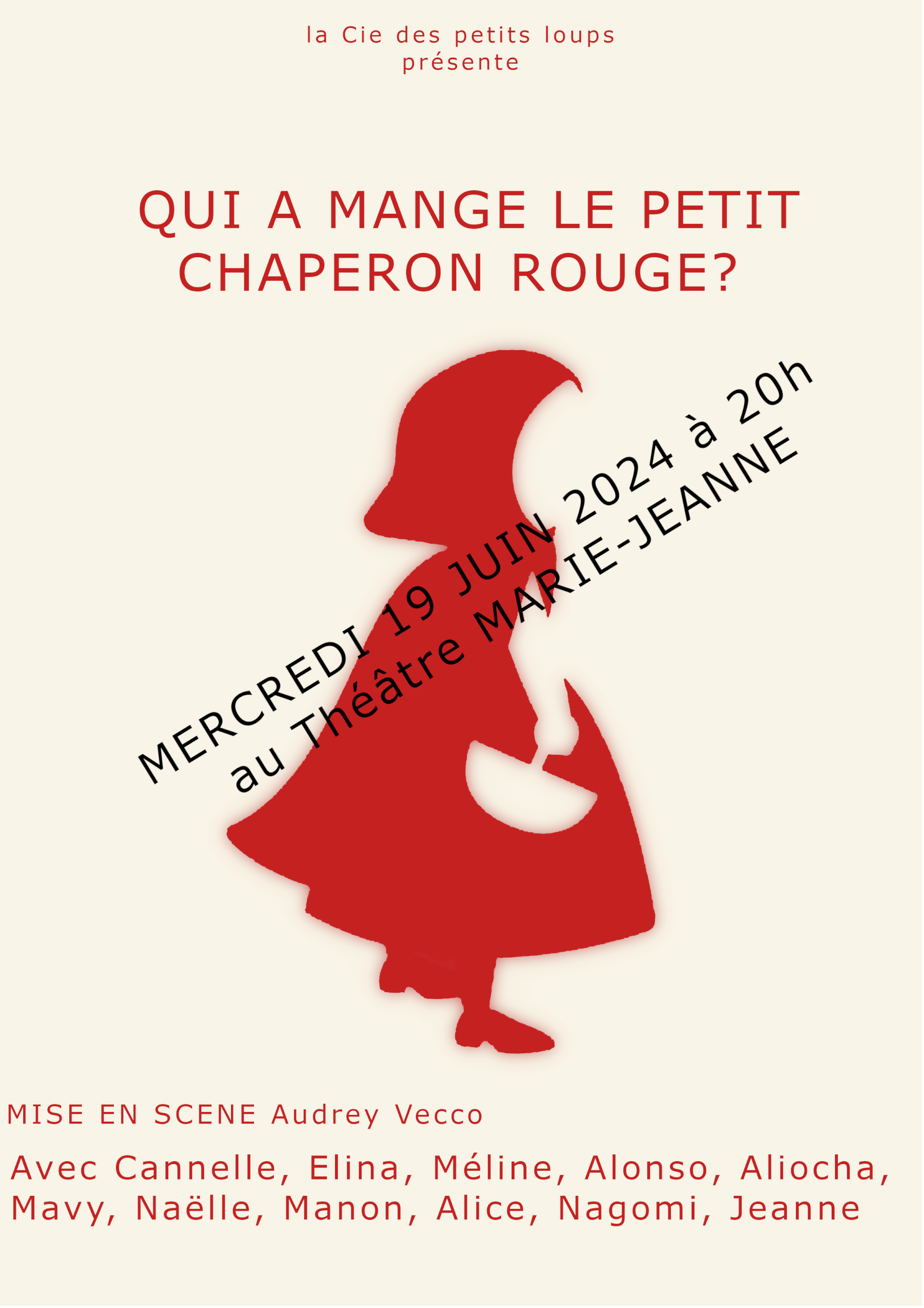 QUI A MANGE LE PETIT CHAPERON ROUGE | Théâtre Marie-Jeanne