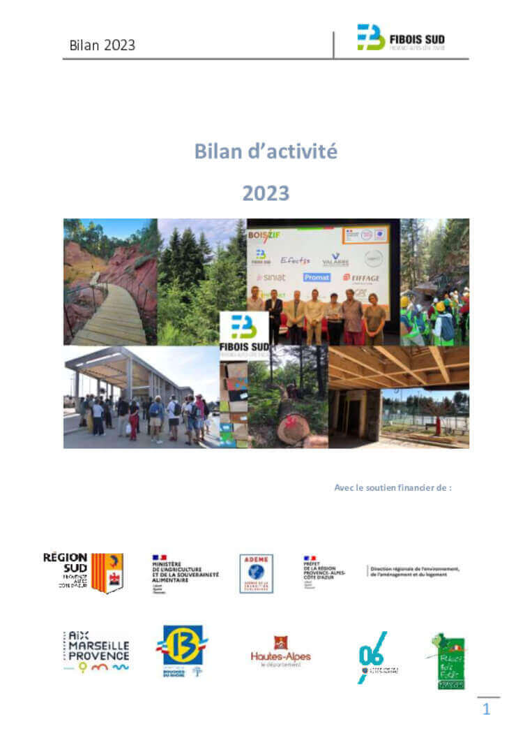 Rapport d'activité 2023 | Fibois Sud
