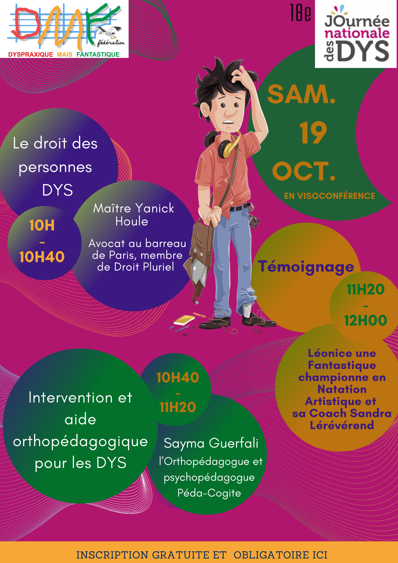 18e Journée Nationale Des Dys  visio-conférence | FDMF - Fédération Dyspraxique Mais Fantastique