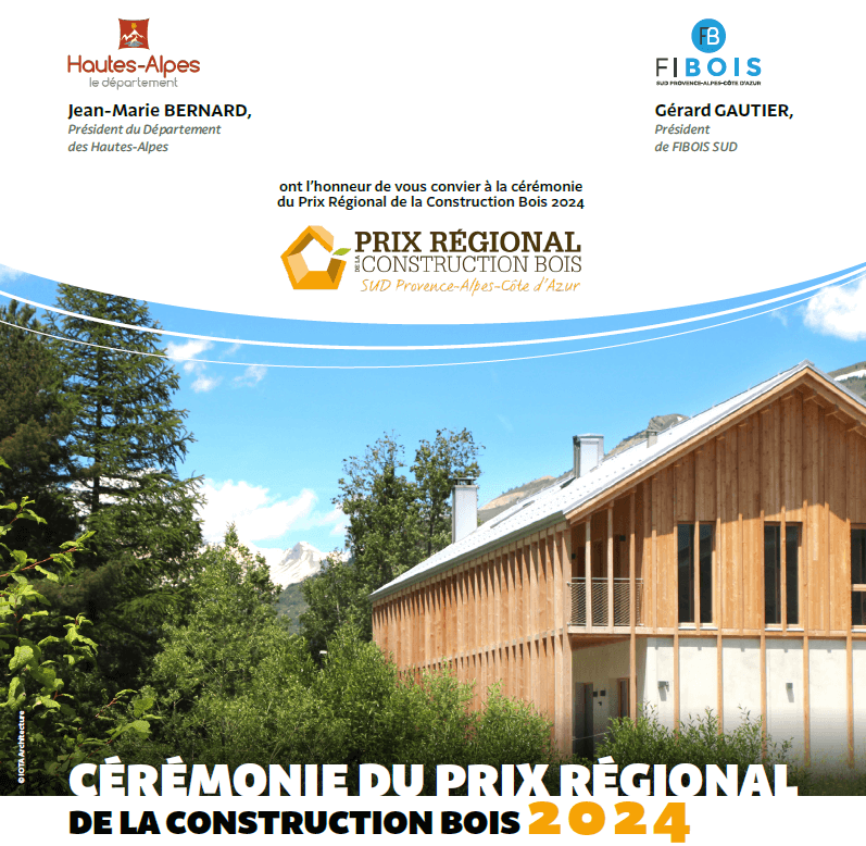 SAVE THE DATE : Cérémonie du Prix Régional de la Construction Bois 2024 | Fibois Sud