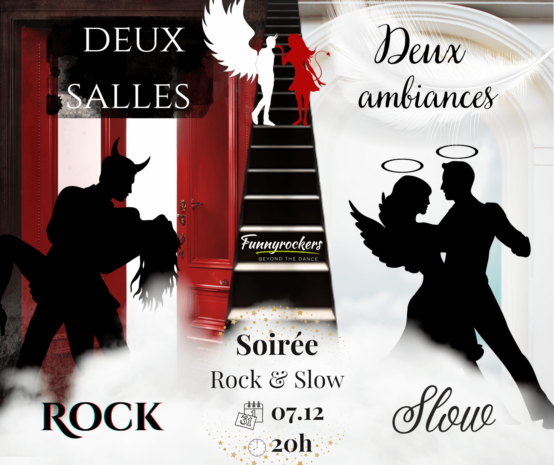 Soirée 😇 Anges et 😈 Démons - Deux Salles ~ Deux Ambiances | Funnyrockers