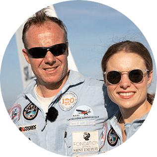 Albane, notre marraine, et son père Hervé nous soutiennent dans notre projet. | Les Ailes de Yoan