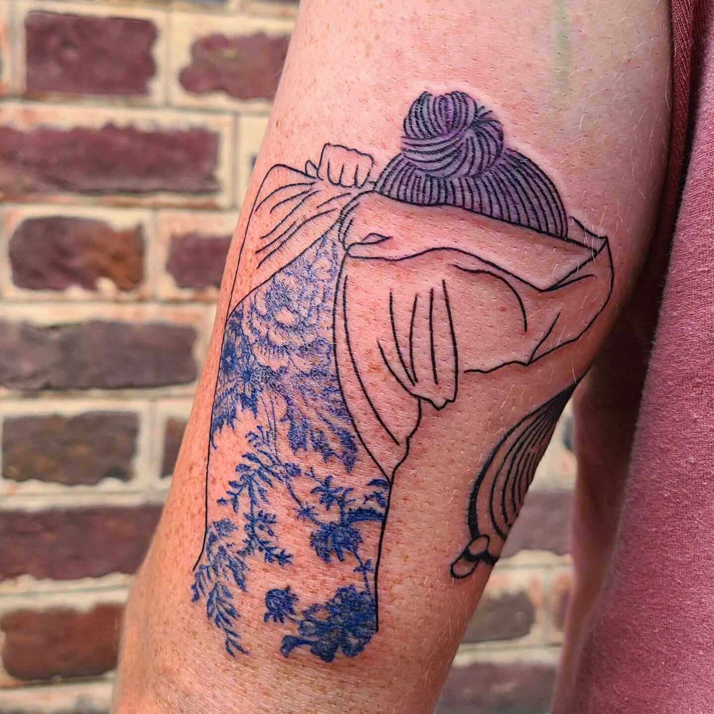Tatouage - bleu | Canaille Illustration