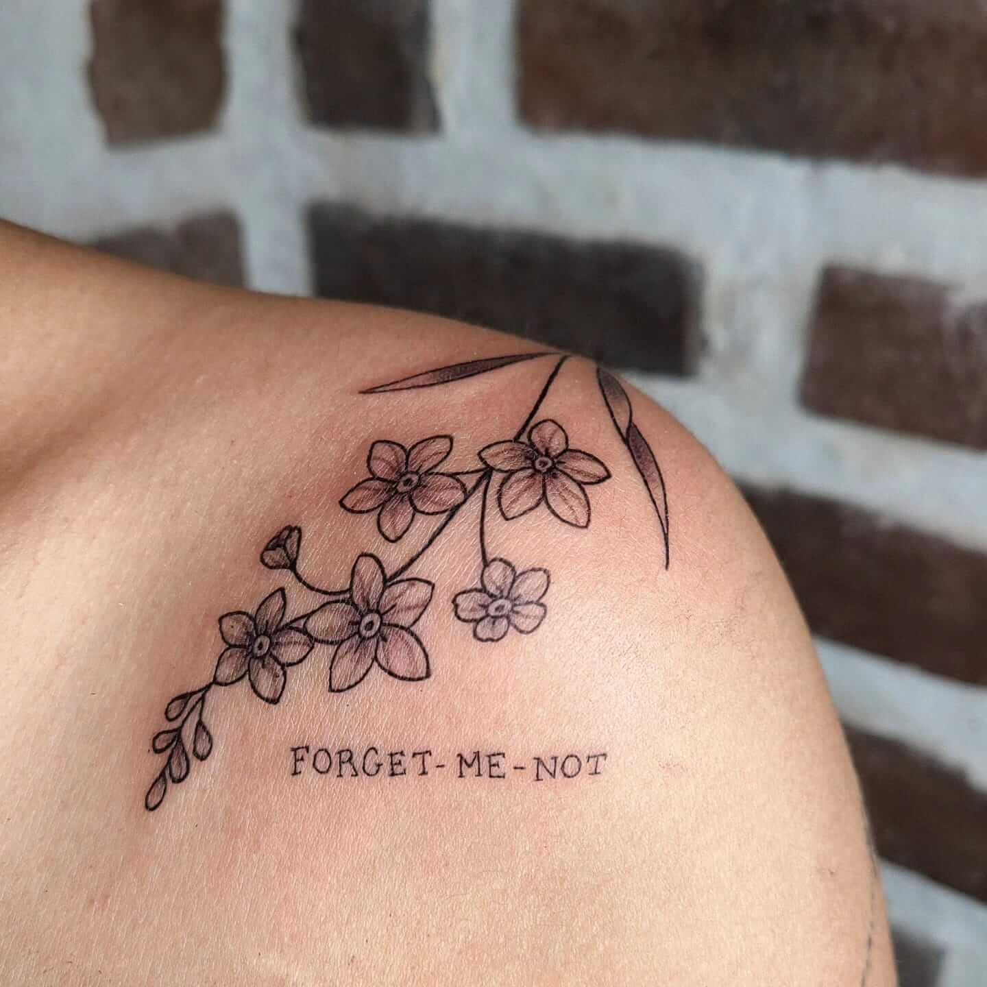 Tatouage - myosotis | Canaille Illustration