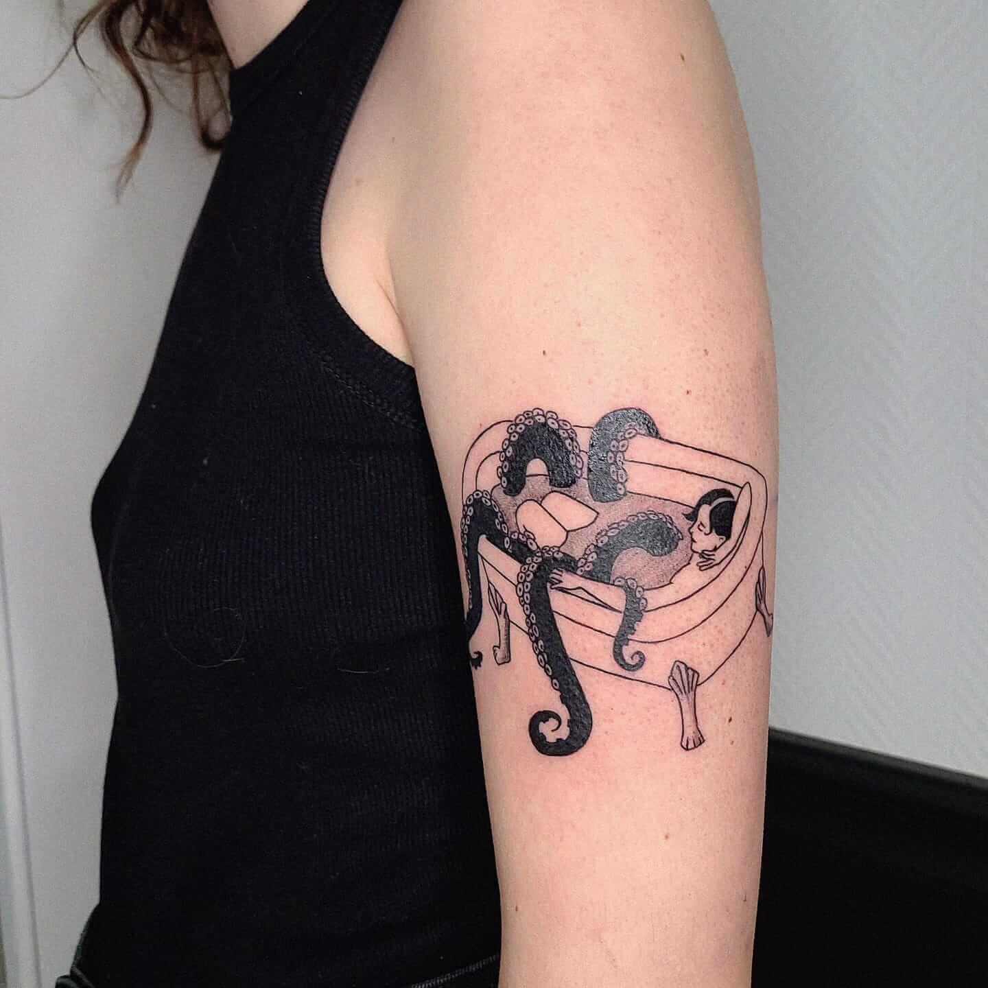 Tatouage - baignoire | Canaille Illustration