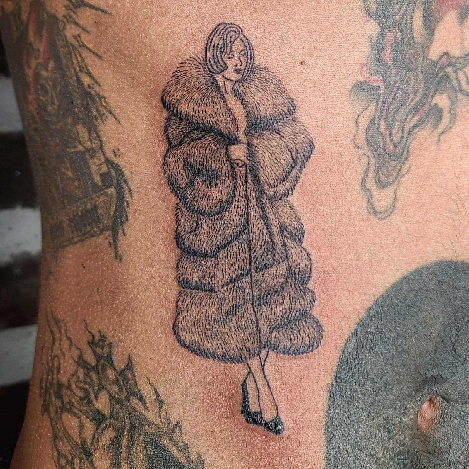 Tatouage - fur coat | Canaille Illustration