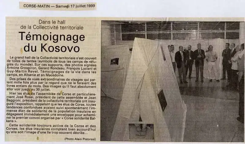 Témoignage du Kosovo - Corse Matin | Per a Pace